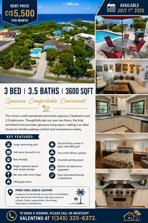 RENT SMARTER. LIVE BETTER New Price Coral Gables, West Bay, Pool, Pet Friendly