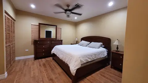 Furnished master bedroom with in-suite bathroom - Utils included